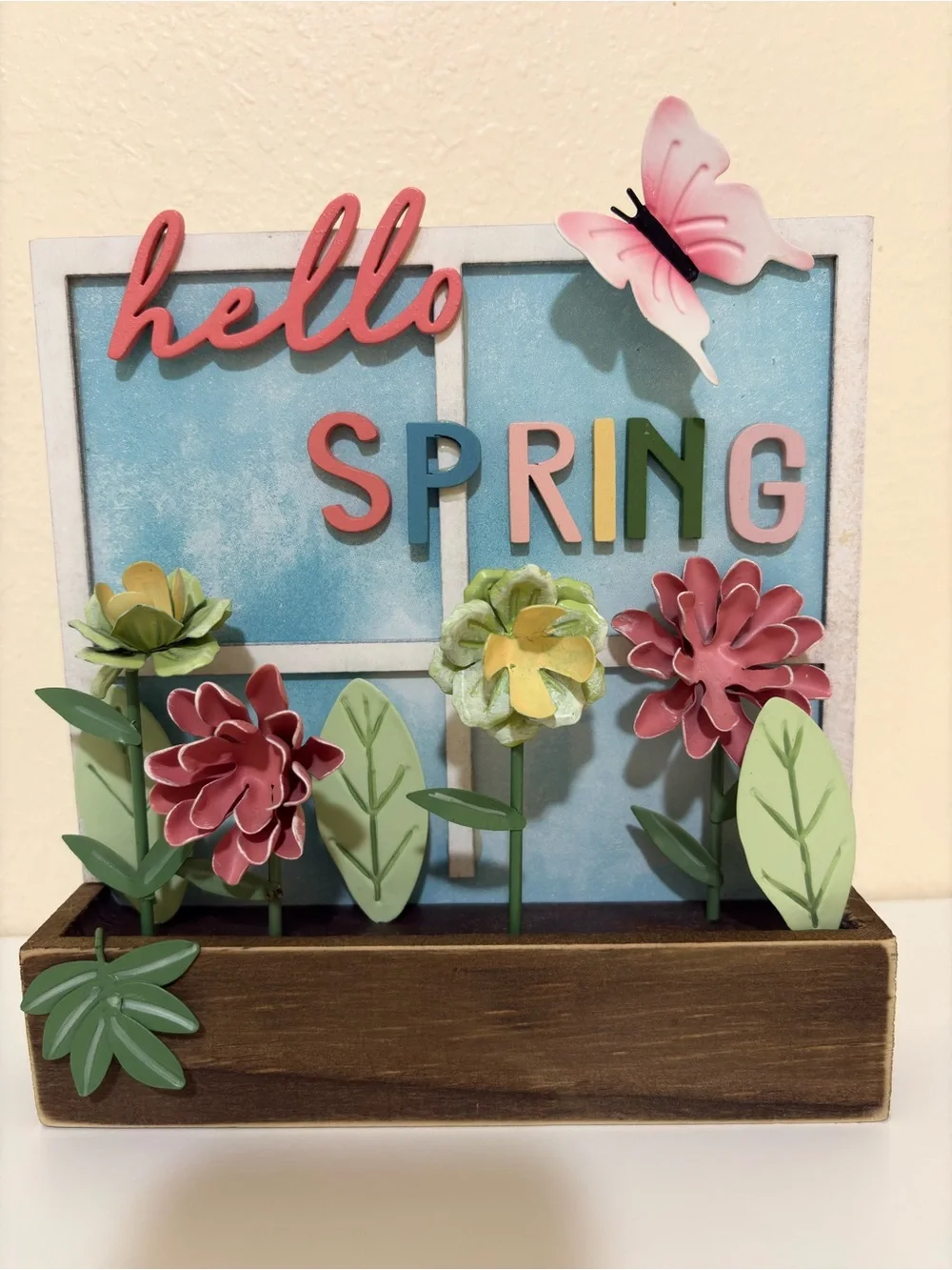 Celebrate Easter Together Hello Spring Flowers Butterfly Easter Table Decor